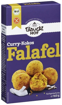 BAUCK HOF falafeliams su kariu ir kokosais, ekologiškas mišinys, 160 g