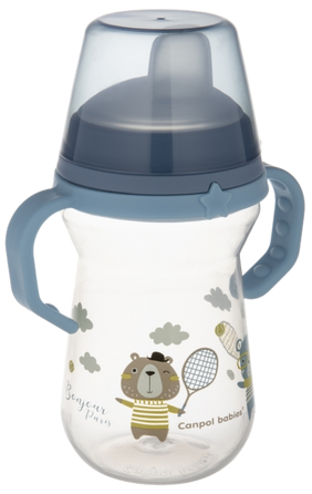 CANPOL BABIES FirstCup Bonjour Paris 6mėn+ mėlynas puodeliai su rankenomis, 250 ml