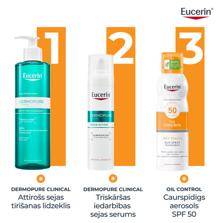 EUCERIN Sun Oil Control Control Dry Touch SPF 50 purškalas, 200 ml