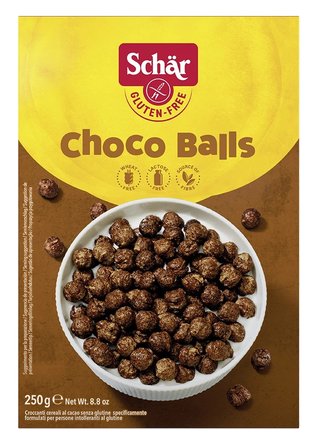 SCHAR Choco Balls be glitimo dribsniai, 250 g