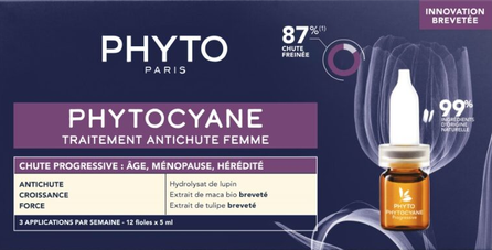 PHYTO Anti-Hair Loss procedūra nuo plaukų slinkimo moterims,  ampulės, 12 vnt.