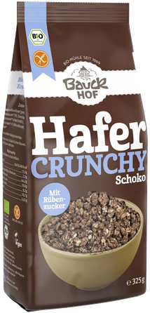 BAUCK HOF ekologiški, traškūs kakaviniai avižų  dribsniai, 325 g