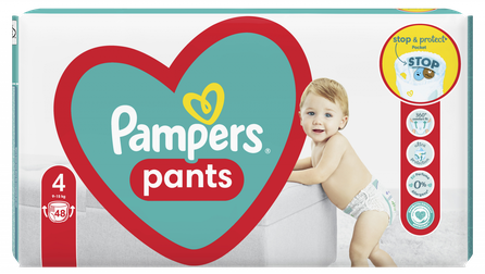 PAMPERS Maxi Pack 4 (9-15 kg) sauskelnės, 48 vnt.
