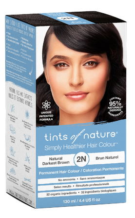 TINTS OF NATURE T2N Natural Darkest Brown plaukų dažai, 130 ml