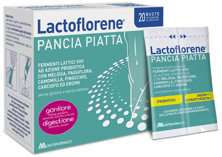 LACTOFLORENE PANCIA PIATTA milteliai, 20 vnt.