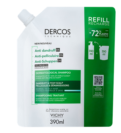 VICHY Dercos Anti Dandruff Refill šampūnas, 390 ml