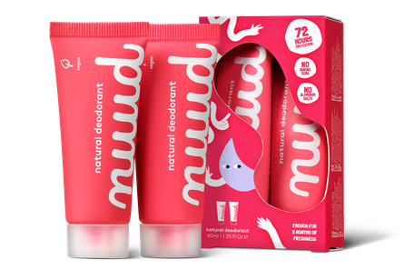 NUUD Smarter Pack Red New, kreminis, 2x20ml dezodorantas, 1 vnt.