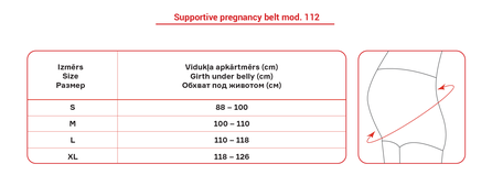 LAUMA MEDICAL L nėščiosioms nėščiosios diržas, 1 vnt.