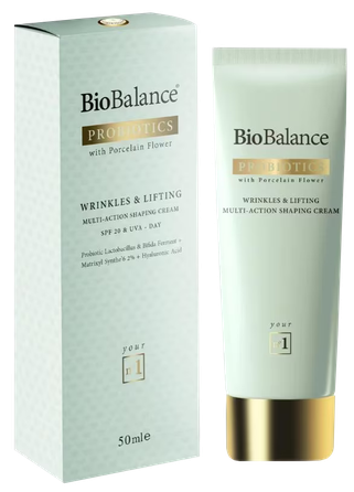 BIOBALANCE Probiotics Wrinkles & Lifting Multi Action Shaping veido kremas, 50 ml