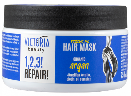 VICTORIA BEAUTY 1,2,3! Repair! for Damaged Hair plaukų kaukė, 250 ml