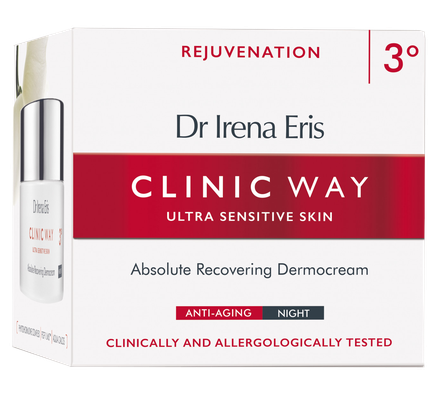 CLINIC WAY  3 Rejuvenation naktinis veido kremas, 50 ml