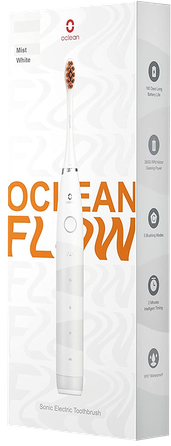 OCLEAN Electric Flow White elektrinis dantų šepetėlis, 1 vnt.