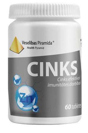 VESELĪBAS PIRAMĪDA Cinkas tabletės, 60 vnt.