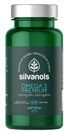 SILVANOLS Omega 3 Premium kapsulės, 60 vnt.