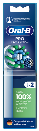 ORAL-B Refill Cross Action PRO elektrinių dantų šepetėlių galvutės, 2 vnt.
