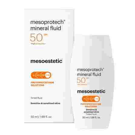 MESOESTETIC Mesoprotech Mineral Fluid 50+ apsauginis kremas nuo saulės, 50 ml