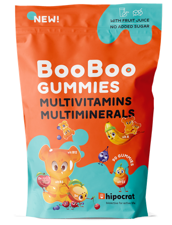 BIOFARMACIJA BooBoo, vaikams ir suaugusiems guminukai, 90 vnt.