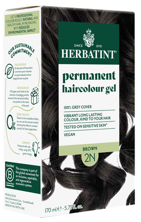 HERBATINT 2N Brown plaukų dažai, 170 ml