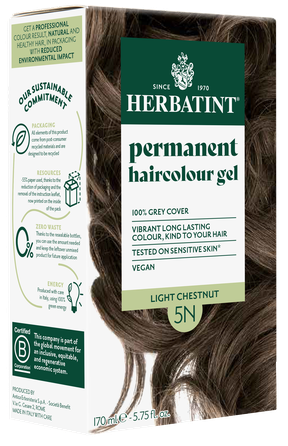 HERBATINT 5N Light Chestnut plaukų dažai, 170 ml