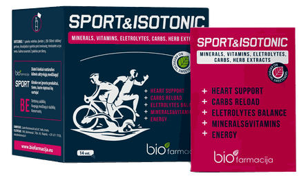 BIOFARMACIJA Sport & Isotonic paketėliai, 14 vnt.