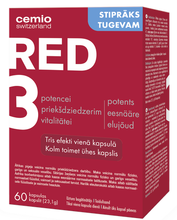 CEMIO Red 3 Stronger kapsulės, 60 vnt.