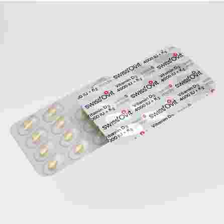 SWISS OVIT Vitamin D3 4000 IU +K2 kapsulės, 30 vnt.