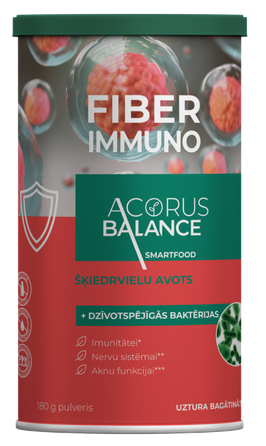 ACORUS BALANCE Fiber Immuno milteliai, 180 g