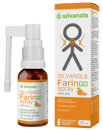 FARINGOSPRAY apelsinų skonio purškalas, 20 ml
