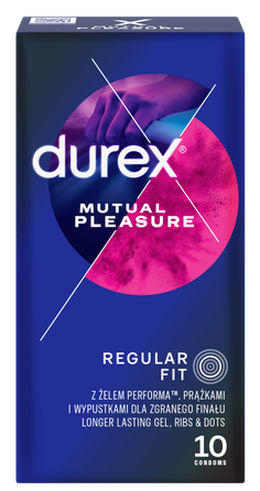 DUREX Mutual Pleasure prezervatyvai, 10 vnt.