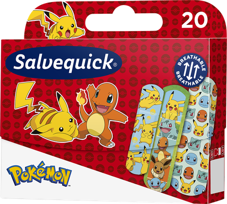 SALVEQUICK Pokemon  tvarstis, 20 vnt.