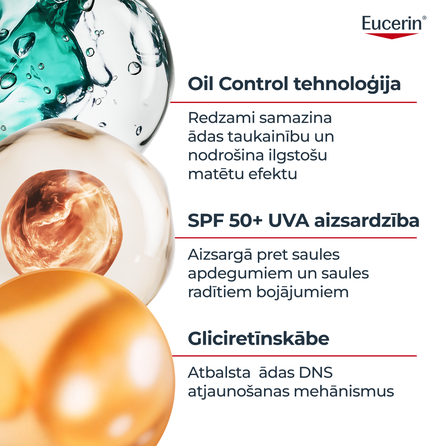 EUCERIN Sun Oil Control Dry Touch SPF 50+  gelis-kremas, 200 ml