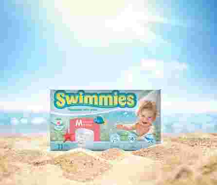 MOLTEX Swimmies M (9-15 kg) sauskelnės-kelnaitės, 11 vnt.