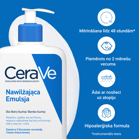 CERAVE Moisturizing (refill) kūno losjonas, 473 ml