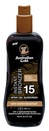 AUSTRALIAN GOLD SPF15 Spray Gel With Bronzer, 100 ml