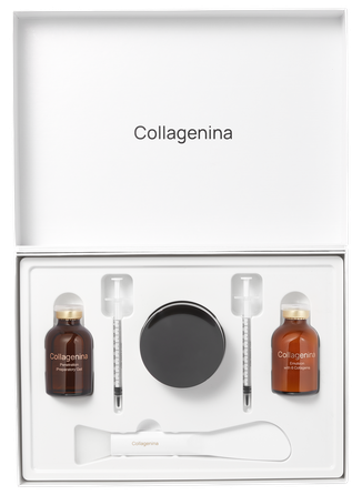 COLLAGENINA Face Pack with 6 Collagens 2x30 ml, 1x50 ml, Grade 2 rinkinys, 1 vnt.