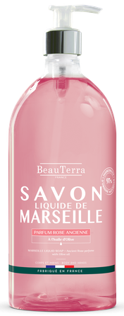 BEAUTERRA Marseille rožių aromato skystas muilas, 1000 ml