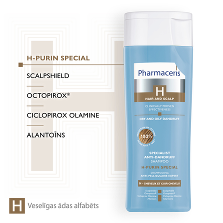 PHARMACERIS H-Purin Special šampūnas, 250 ml