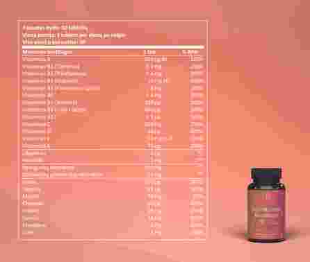 SAPIENS Multivitaminai Merginoms, 13-17 Metų kapsulės, 30 vnt.
