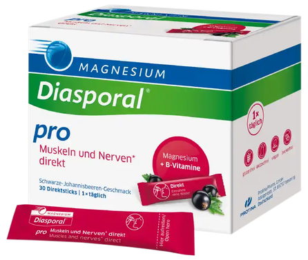 MAGNESIUM Diasporal Pro raumenis ir nervų sistemai,  paketėliai, 30 vnt.