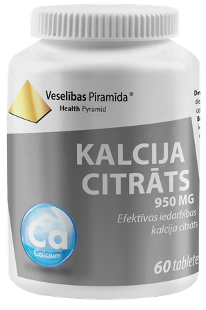 VESELĪBAS PIRAMĪDA Kalcio citratas tabletės, 60 vnt.