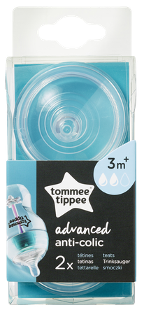 TOMMEE TIPPEE žindukai vidutinės srovės ANTI-COLIC čiulptukas, 2 vnt.