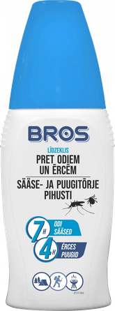 BROS nuo uodų ir erkių uodų ir erkių repelentas, 100 ml