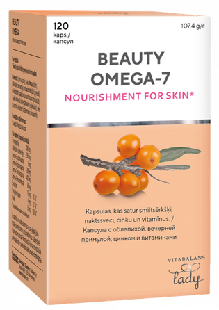 VITABALANS Beauty Omega 7 kapsulės, 120 vnt.