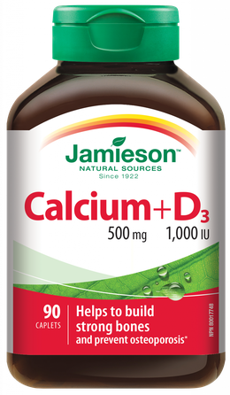 JAMIESON Calcium +D3 tabletės, 90 vnt.