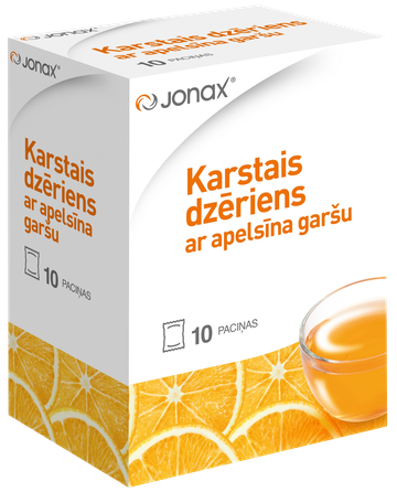 JONAX apelsinų skonio karšti gėrimai, 10 vnt.