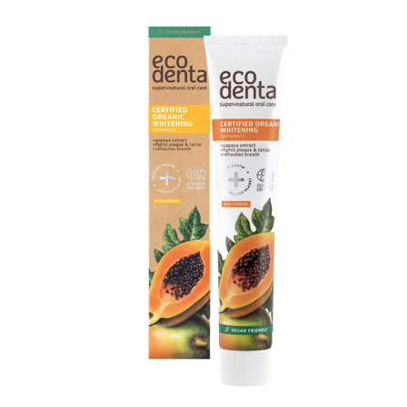 ECODENTA su papajos ekstraktu dantų pasta, 75 ml