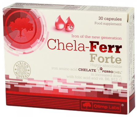 OLIMP LABS Chela-Ferr Forte kapsulės, 30 vnt.