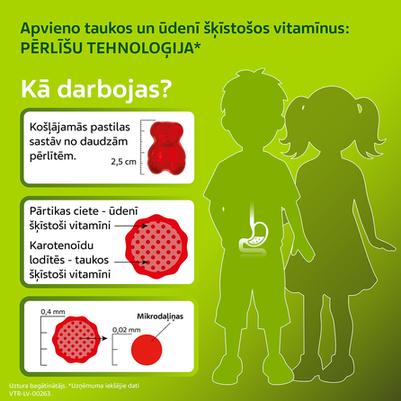VITIRON Kids Grown UP (4+y.o..) for bone health kramtomosios pastilės, 50 vnt.