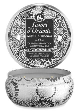 TESORI d'ORIENTE White Musk kvepianti žvakė, 200 g