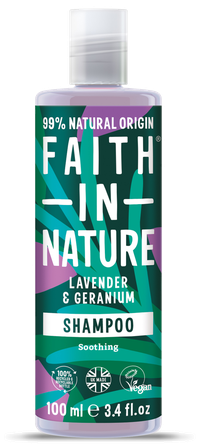 FAITH IN NATURE geranijų ir pelargonijų šampūnas, 100 ml